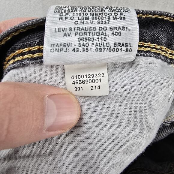 Levis 569 Jeans Mens 33x32 (Fits 34x29) Gray Loose Straight Fit Flap Pocket - Picture 7 of 16